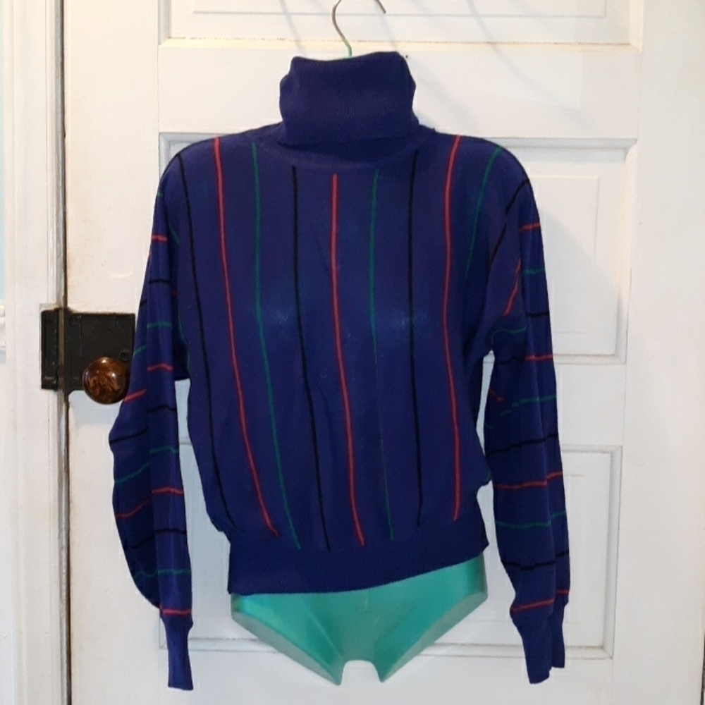 Vintage 1980s turtle neck wool blend medium